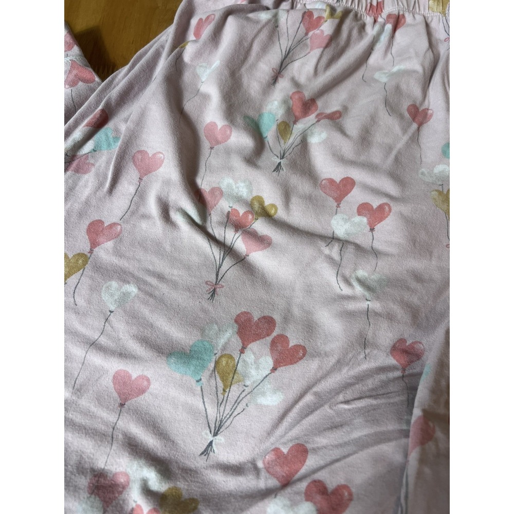 BedHead PJs Pajama Set 3X Short Sleeve/Capris Balloon Hearts Cozy Valentine Pink - Picture 6 of 11